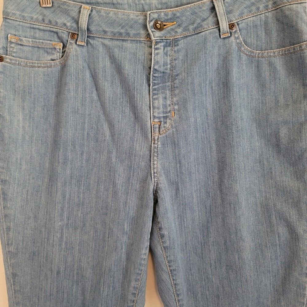 L.L. Bean Womens Straight Jeans Size 14 Petite Light Blue Wash Denim Classic Fit - Picture 13 of 13